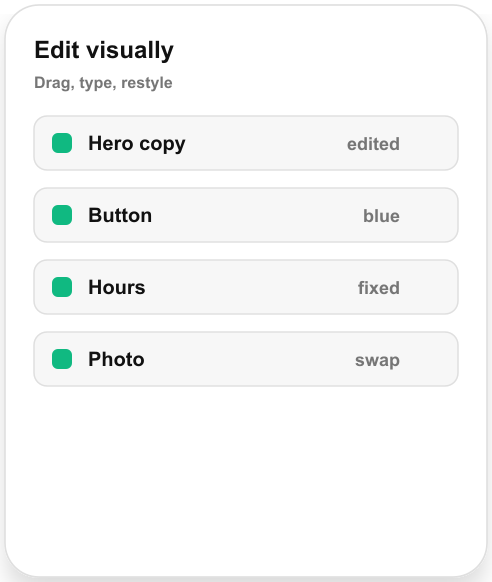 Edit visually